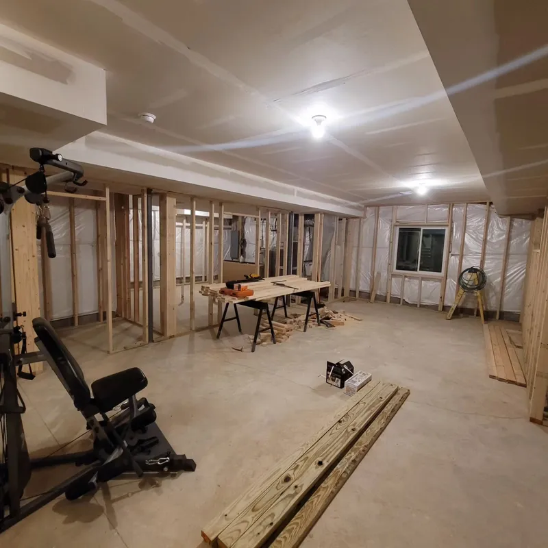 Basement renovation — before